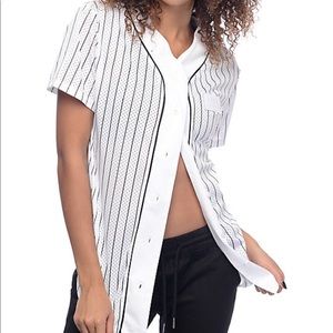 Ninth hall white baseball jersey